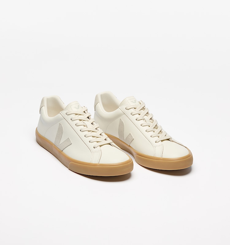 veja baskets esplar-logo cuir beige eo0220906 Top view