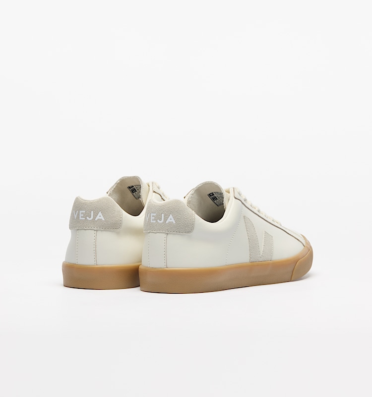 veja baskets esplar-logo cuir beige eo0220906 Back view