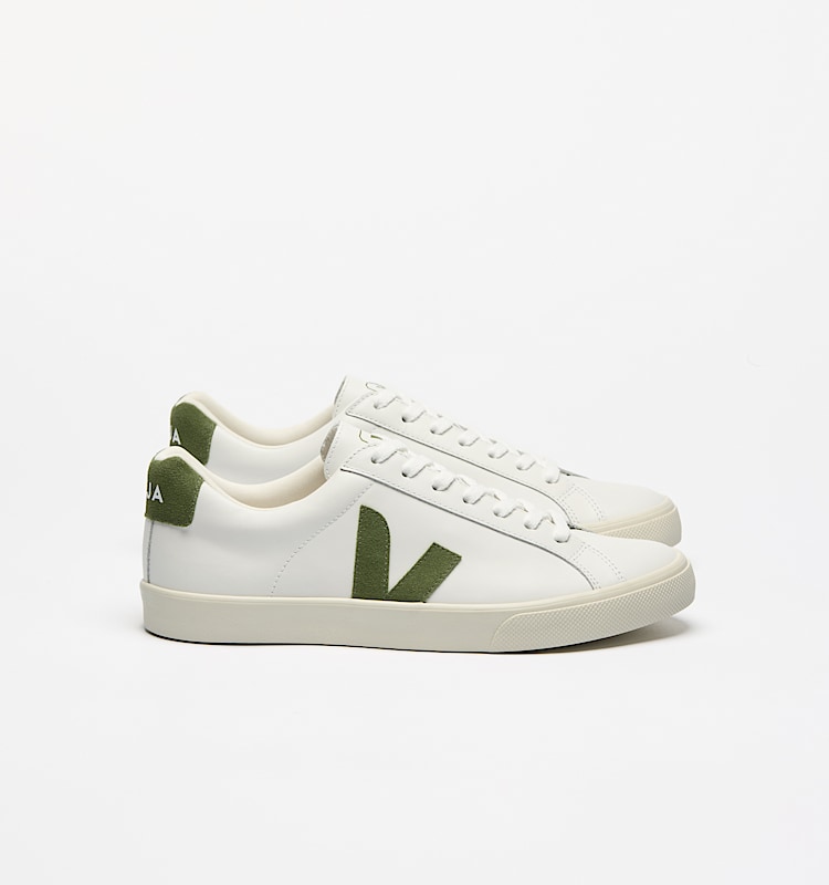 veja baskets esplar-logo cuir blanc eo0203881 Lateral view