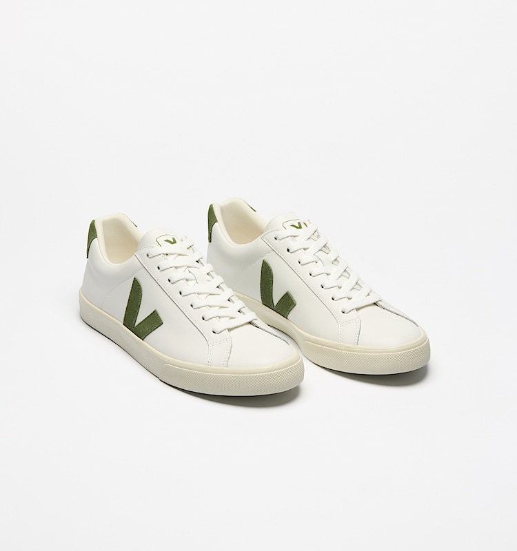 veja baskets esplar-logo cuir blanc eo0203881 Top view