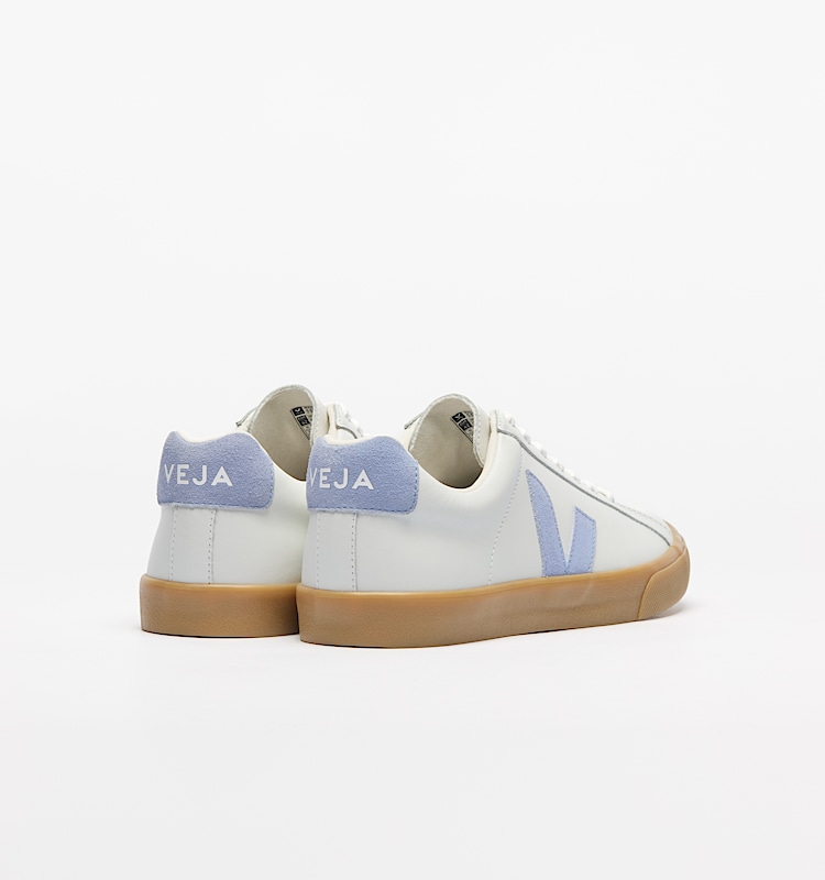 veja baskets esplar-logo cuir blanc eo0220765 Back view