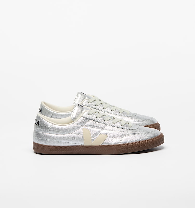 veja baskets panenka cuir argente fu2020893 Lateral view