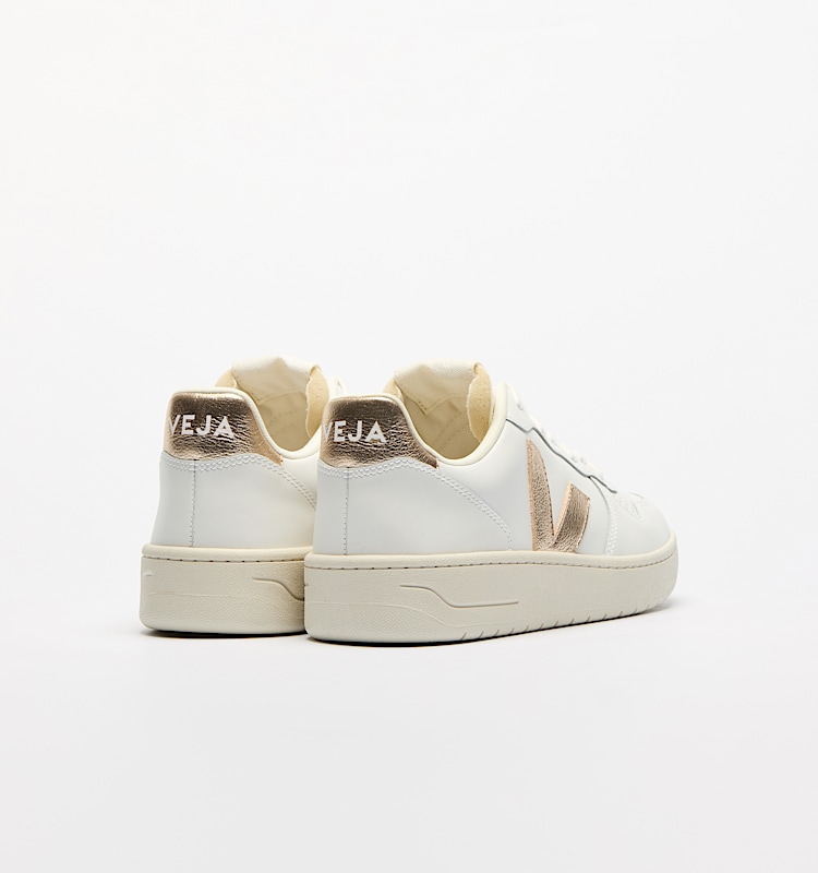 veja baskets v-10-prime cuir blanc vi0220737 Back view