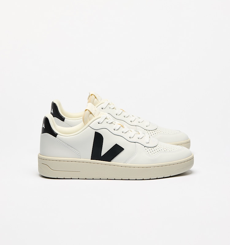 veja baskets v-10-prime cuir blanc vi0220738 Lateral view