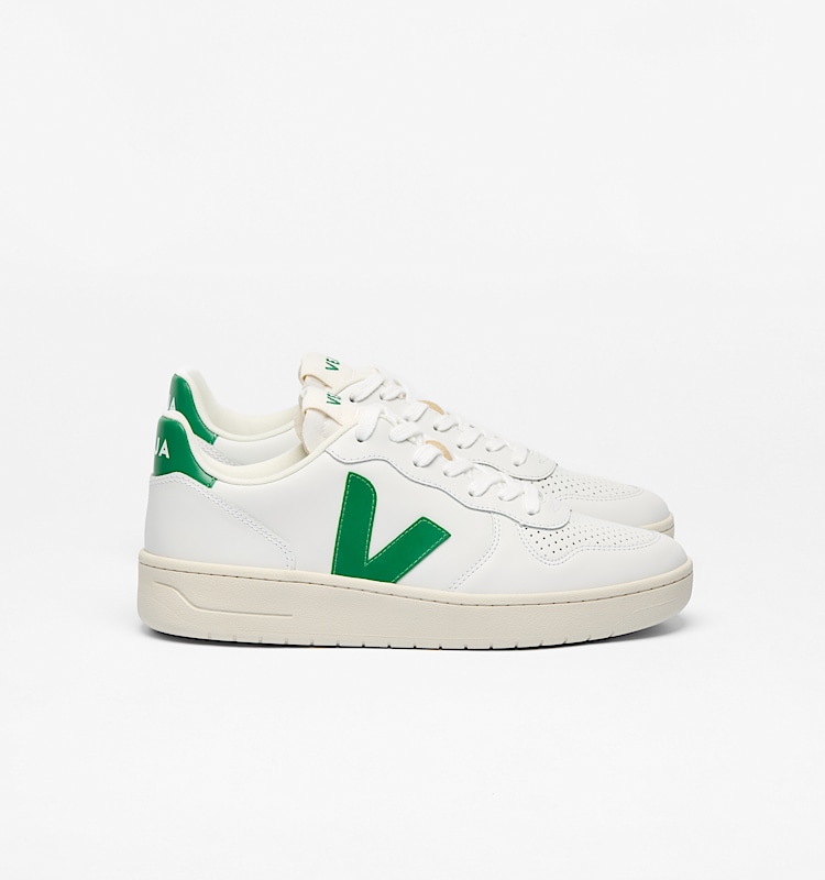 veja baskets v-10-prime cuir blanc vi0220849 Lateral view
