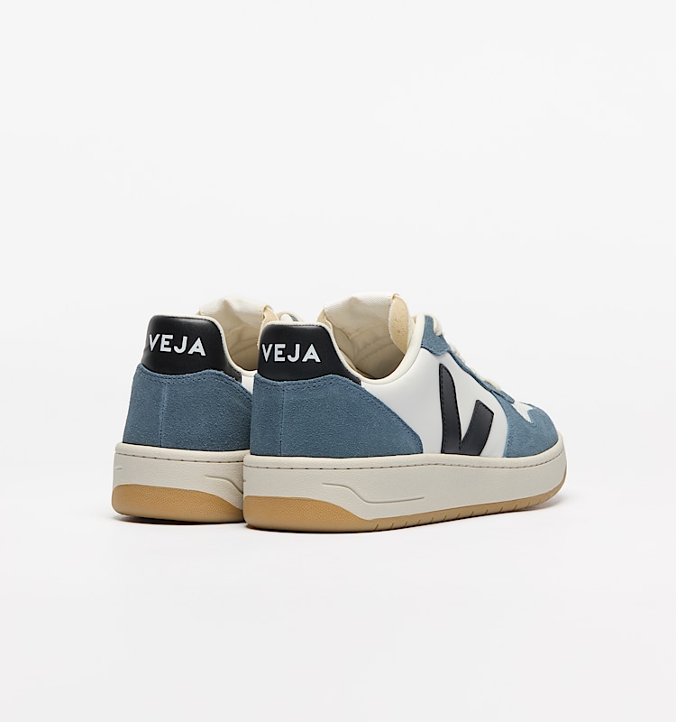 veja baskets v-10-prime cuir bleu vi0220863 Back view