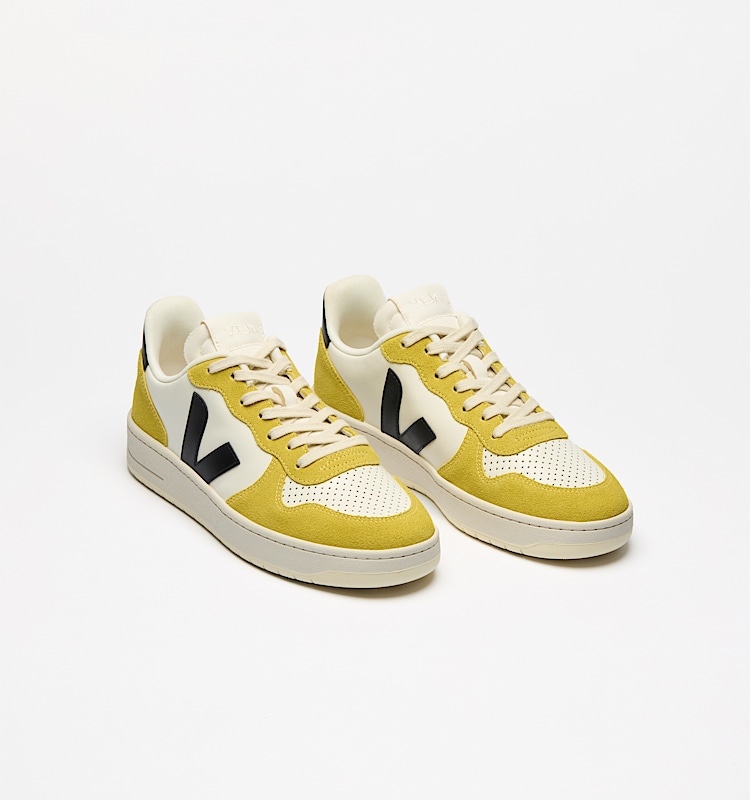 veja baskets v-10-prime cuir jaune vi0220502 Top view