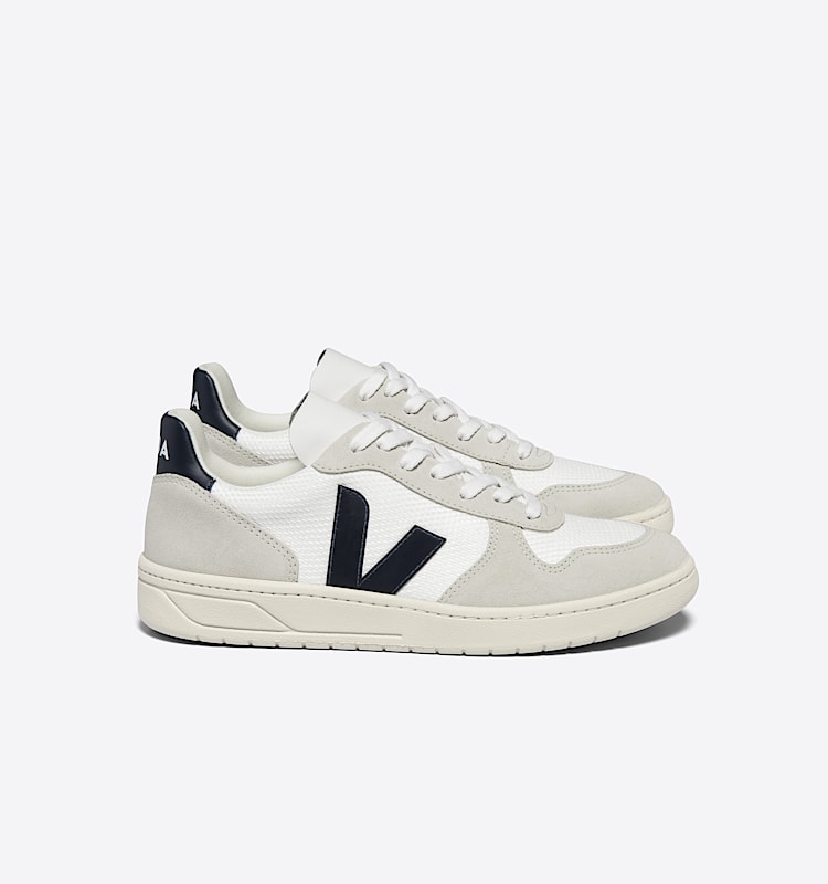 veja baskets v-10 recycl&eacute; blanc vx0101380 Lateral view