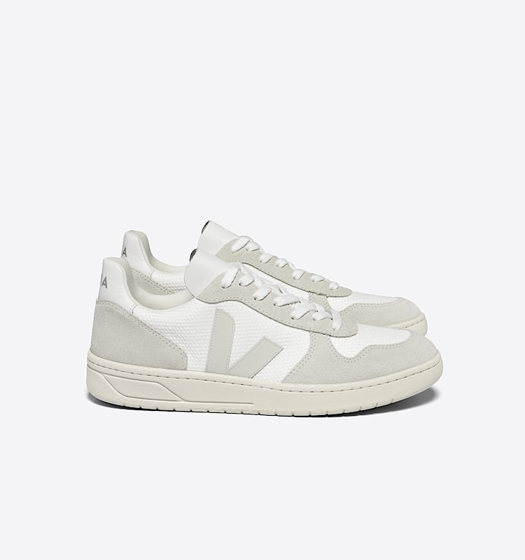 veja baskets v-10 recycl&eacute; blanc vx0102499 Lateral view
