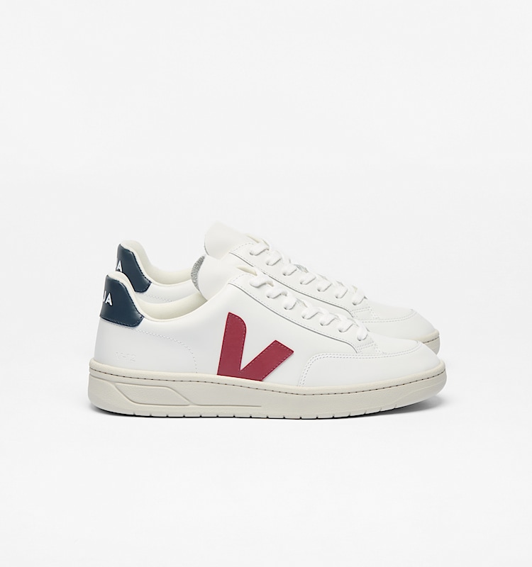 veja baskets v-12 cuir blanc xd0201955 Lateral view