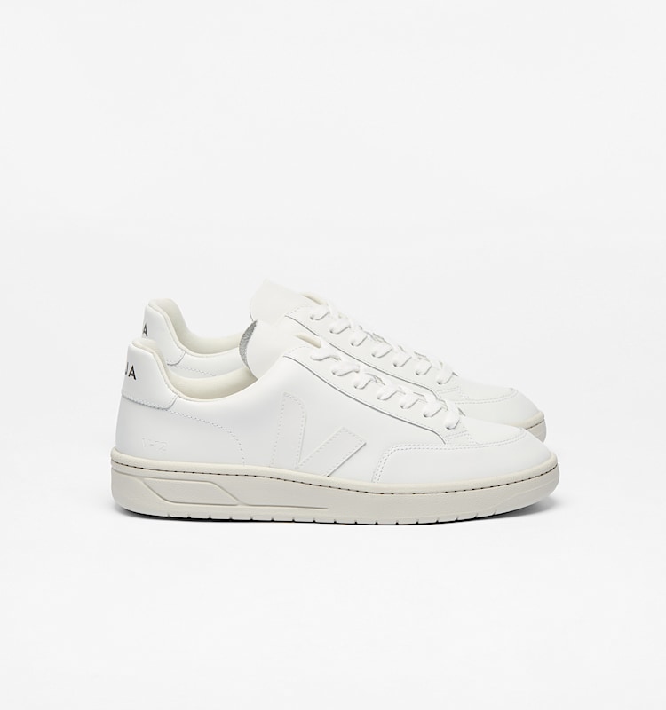 veja baskets v-12 cuir blanc xd0202297 Lateral view