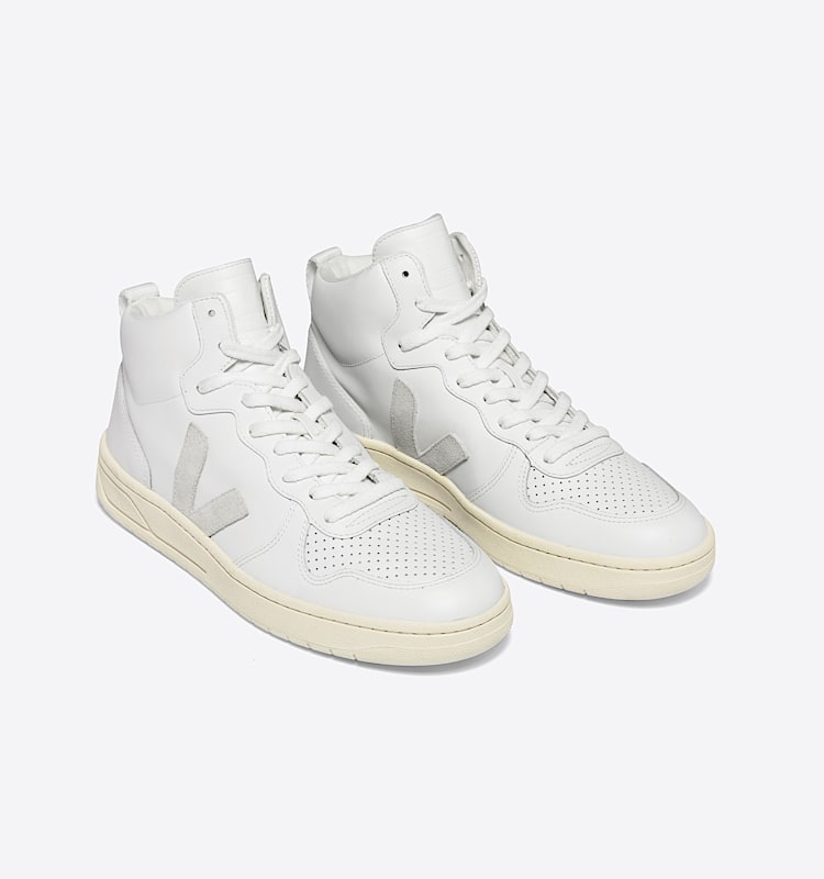 veja baskets v-15 cuir blanc vq0201270 Top view