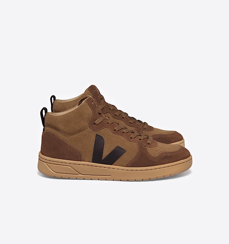 veja baskets v-15 su&egrave;de marron vq0303310 Lateral view