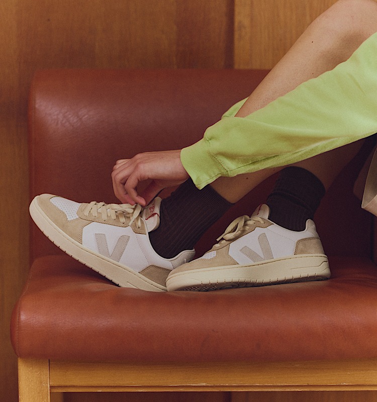 veja baskets v-82 cuir-biologique beige ve3320756