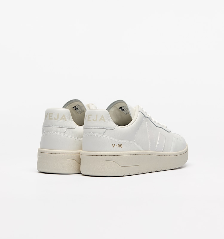 veja baskets v-90 cuir blanc vd2003380 Back view
