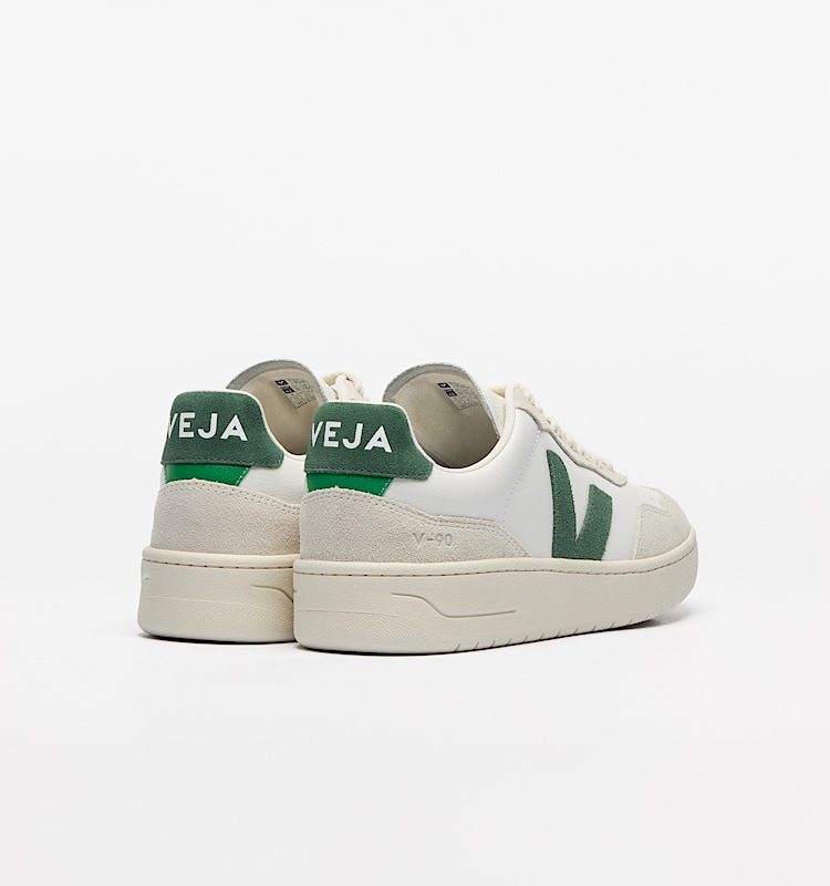 veja baskets v-90 cuir blanc vd2003384 Back view
