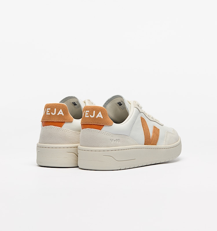 veja baskets v-90 cuir blanc vd2003389 Back view
