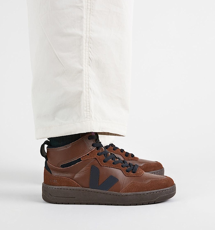 veja baskets v-95 cuir-biologique marron qz2003688