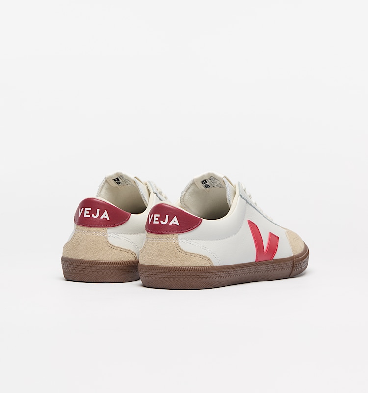 veja baskets volley cuir blanc vo2003533 Back view