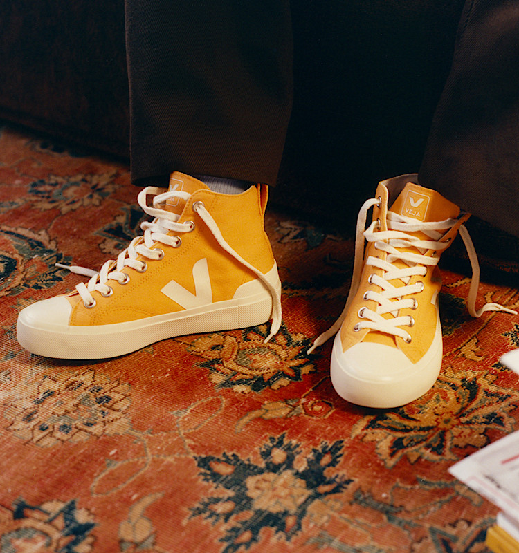 veja baskets wata-ii coton-biologique jaune pa0103167