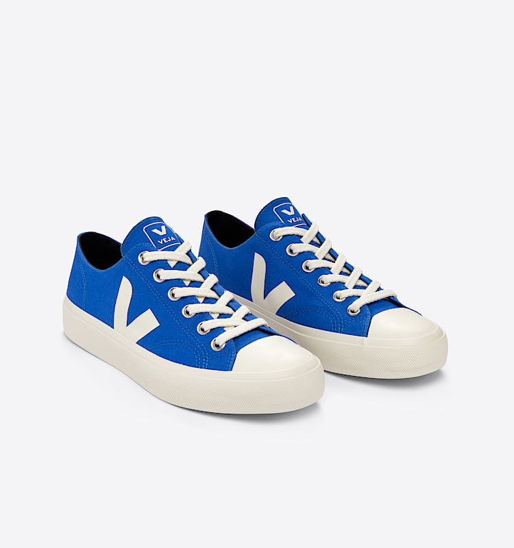 veja baskets wata-ii-low coton-biologique bleu pl0103166 Top view
